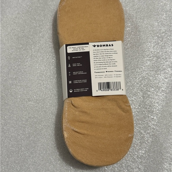 New Bombas Womens Casual Socks NUDE - TAN Medium No Show 4 Ct lot - Picture 4 of 4